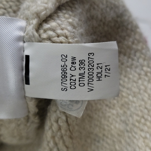 NWT Banana Republic Factory Cozy  Crew Neck Pullover Sweater Oatmeal Cream - Picture 11 of 14